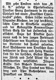 Artikel in der Chicagoer Sonntagspost vom 9. Juni 1912