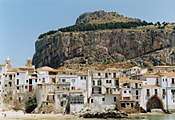 Cefalù, aufgenommen vom Strand des Ortes