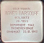 Stolperstein für Agnes Barsdorf