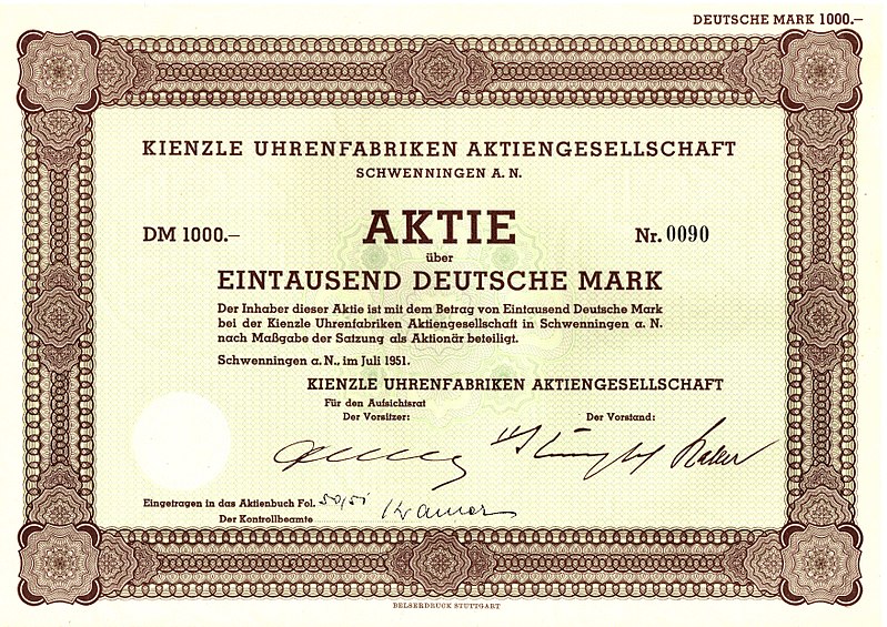 Datei:Kienzle Uhrenfabriken AG 1951.jpg