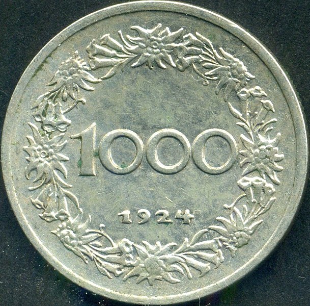 Datei:1000 Kronen 1924 vorne - 1200dpi.jpg