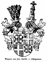 Geviertes Wappen derer von Othegraven (Vereinigung von Othegraven und (Judenkop) von Streithagen)