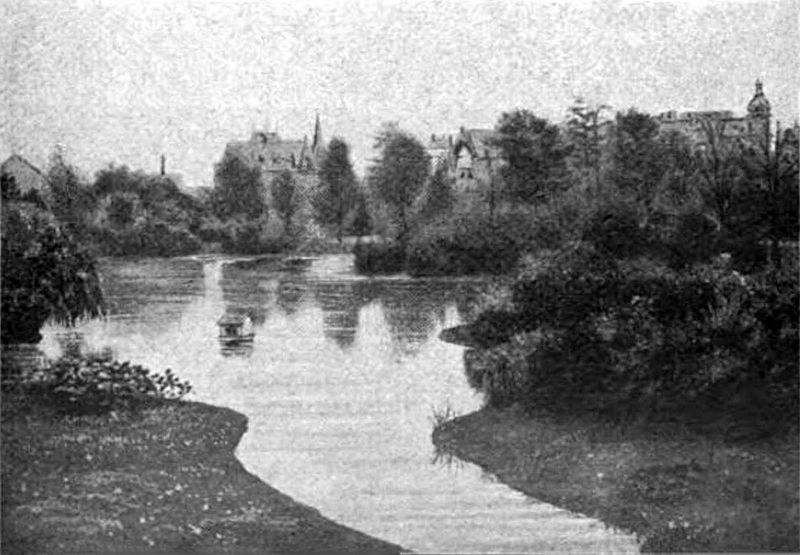 Datei:Stadtgarten Essen 1901, oberer Teich.jpg