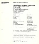 Besetzungszettel der 1966 uraufgeführten Oper Zwischenfälle bei einer Notlandung