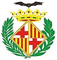 1899–1910: Das erste Wappen des FC Barcelona war dem Stadtwappen nachempfunden.