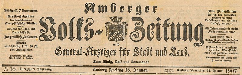 Datei:Amberger-Volkszeitung-1907-(Kopf).jpg