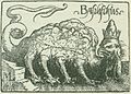 Der Basilisk (Kupferstich von Melchior Lorch 1527-1583)