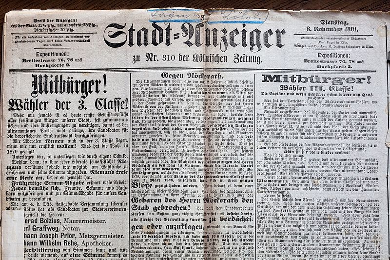 Datei:Kölner Stadt-Anzeiger 1881 Ultramontane.jpg