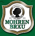 Firmenwappen der Mohrenbrauerei August Huber im österreichischen Dornbirn