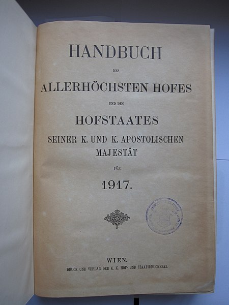 Datei:Hof-Staatshandbuch Oesterreich 1917 Titel.JPG