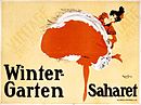 Plakat mit Saharet, Berliner Wintergarten
