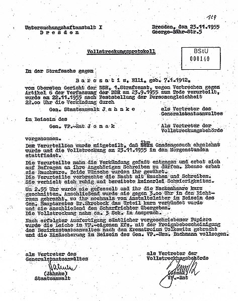 Datei:Elli Barczatis - Hinrichtungsprotokoll 1955.jpg