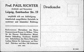 Werbepostkarte von Paul Richter