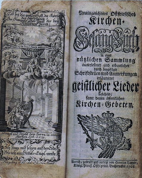 Datei:Titelseite des Ostfriesischen Kirchengesangbuchs von 1766 001.jpg