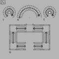 gewendelte und repräsentative Treppe