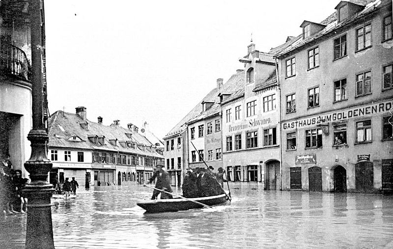 Datei:Hochwasser 1910 Bäckerstr Kempten.jpg