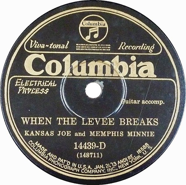 Datei:Kansas Joe Memphis Minnie When the Levee Breaks.jpg