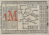 Fahrschein über zehn Pfennig, um 1913