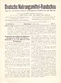 Verbandszeitschrift Deutsche Nahrungsmittel-Rundschau vom 8. Januar 1904