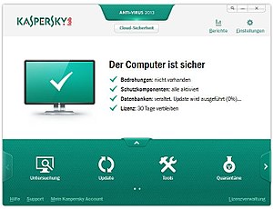 Screenshot Kaspersky Anti Virus 2013