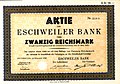 Aktie der Eschweiler Bank