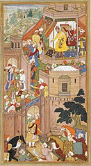 Humayun in der Festung von Kandahar, 1545.