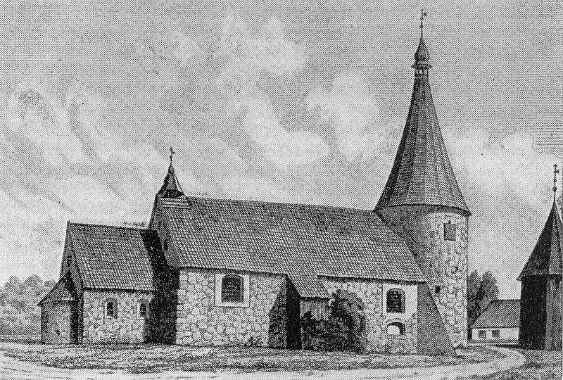 Datei:Süderstapel Kirche vor 1876.jpg