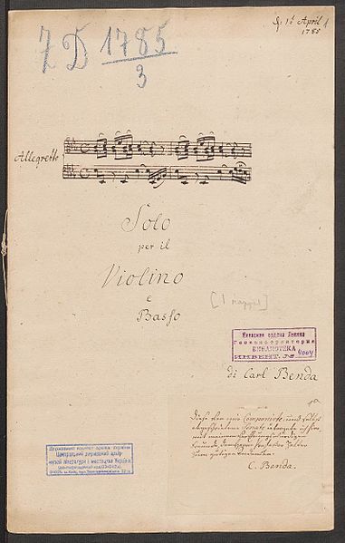 Datei:Benda, Karl Hermann Heinrich, Solo per il Violino.jpg