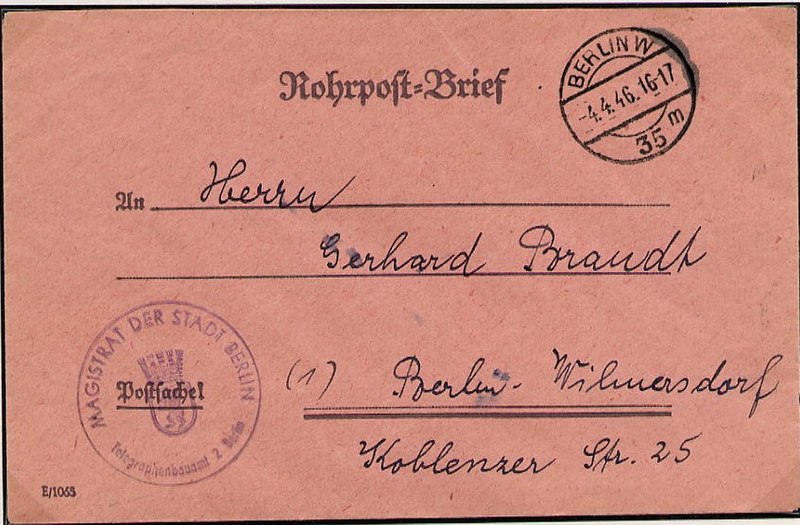 Datei:Rohrpost Berlin portofreier Dienstumschlag 1946a.jpg