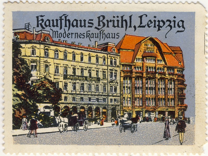 Datei:Kaufhaus Brühl Werbemarke.jpg