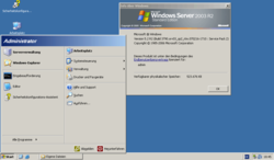 Screenshot von Windows 2003, Standard Server R2