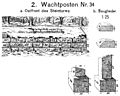 Wp 10/34, Steinturm Befunde und Steinfunde zur Zeit der Kommission (1896)