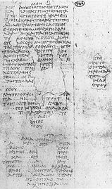 Fragment über Arkesilaos aus den Academica des Philodemos (Papyrus Herculanensis 1021, Spalte 17 der Oxforder Abschrift)