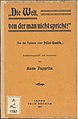 „Die Welt, von der man nicht spricht!“ (Aus den Papieren einer Polizei-Beamtin) 1907