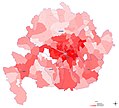 Stadtbezirke mit Einwohnerdichte