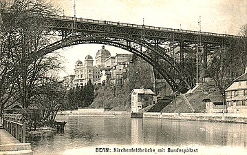 1907, vor dem Einbetonieren der Hauptpfeiler