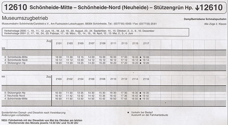 Datei:Museumsbahn Schönheide Fahrplan 2000-01.jpg