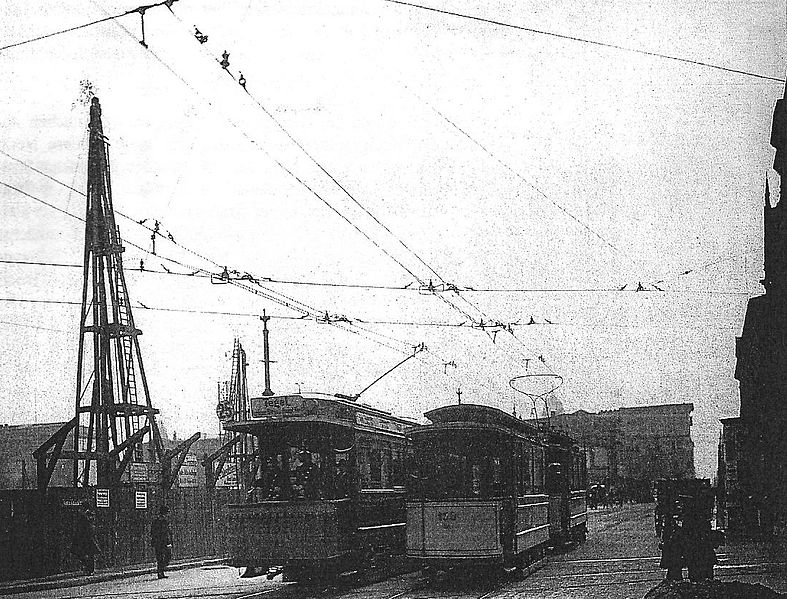 Datei:Oberleitungsanlagen Georgenstraße 1912 01.jpg