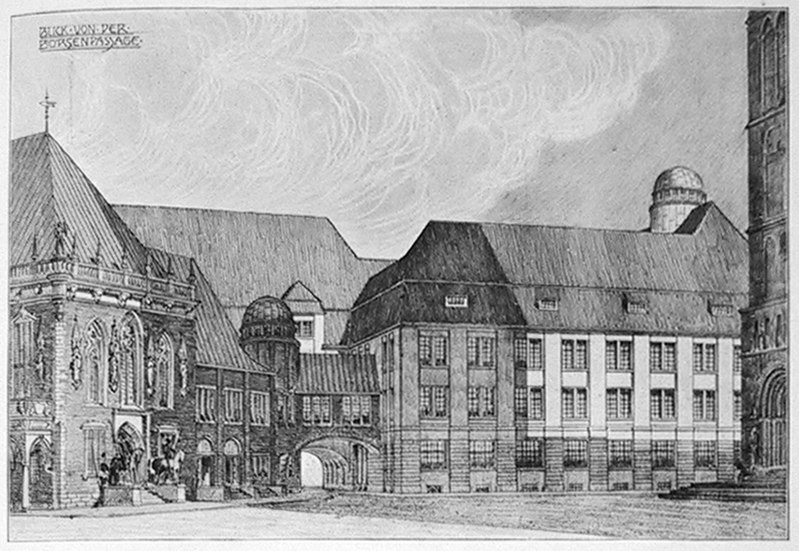 Datei:Entwurf für das Stadthaus in Bremen, 1908.jpg