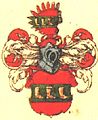 Das Wappen derer von Barfus nach Siebmacher, mit Bügelhelm