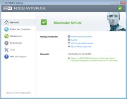 Screenshot von ESET NOD32 Antivirus 8