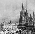 Domhotel nach Abriss des zweiten Hotels und der Gartenanlage von Josef Stübben (1893)