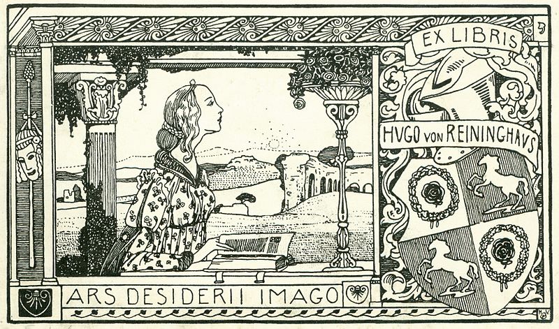 Datei:Heinrich Vogeler Ex libris Hugo von Reininghaus.jpg