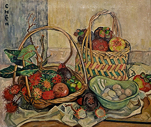 File:Georgette Chen, Sweet Rambutans, 1965, Painting oil on canvas.jpg