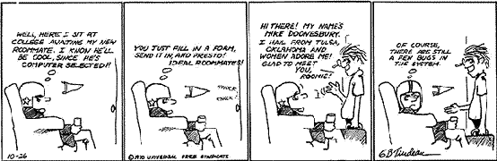 The first Doonesbury cartoon, from October 26,...
