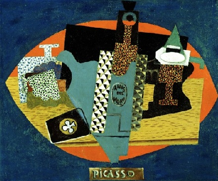File:Pablo Picasso, 1916, L'anis del mono (Bottle of Anis del Mono) oil on canvas, 46 x 54.6 cm, Detroit Institute of Arts, Michigan.jpg