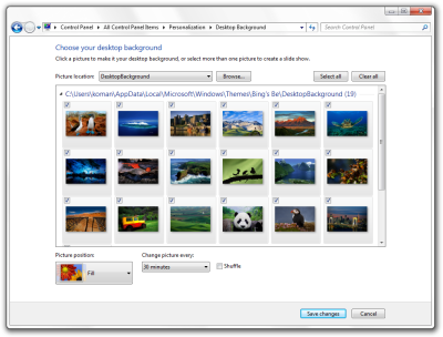 Windows Desktop Background Slideshow