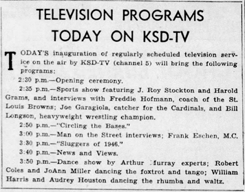 File:KSD-TV's first schedule, February 8, 1947.jpg