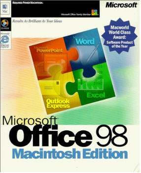 Microsoft Office 98 for Mac Box