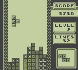 Tetris on the Nintendo Game Boy system.